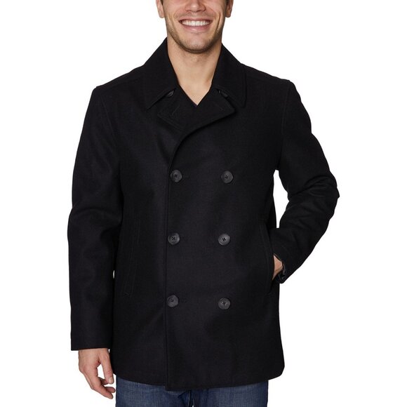 Men's Nautica Double-Breasted Wool Peacoat size large - Picture 1 of 16